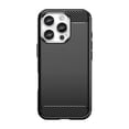 thumbnail image 1 of PANDACO Black Brushed Metal Case for iPhone 16 Pro, 1 of 2