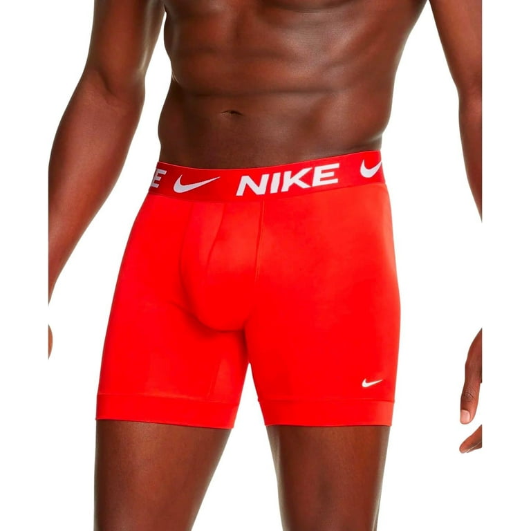 Men's Nike KE1015 Essential Stretch Micro Boxer Briefs - 3 Pack (Chile Red  XL)