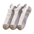 thumbnail image 3 of Men's GOLDTOE® 3-pack Wellness Mild Compression No Show Tab Socks Color: Black Gray Size: 6-12, 3 of 4