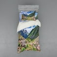 thumbnail image 2 of Ambesonne Landscape Bedding Set 4 Pcs, Mountain Wild Rhubarb, Queen, Multicolor, 2 of 3