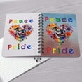 thumbnail image 4 of Peace Love Pride Bulldog with Rainbow Sunglasses LGBT LGBTQ+ Spiral Bound Journal Dog Lover Gifts Idea 5x7in Spiral Notebook - 01004, 4 of 5
