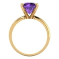 thumbnail image 4 of Solitaire Engagement Ring for Women - 2.5ct Natural Amethyst in 18K Yellow Gold Promise Ring, 4 of 6