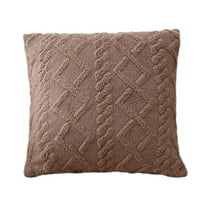 JoyMoreHome Knitted Throw Pillow, Grass Cable Knit Design, Soft Plush Cozy Throw Pillow for Home Bed Sofa