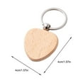 thumbnail image 4 of tredstone Wooden Keychain Wood Key Ring Convenient Pendant Buckle Decorations Loving Heart 4*4, 4 of 6