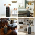 thumbnail image 3 of Wekvgz Metal Umbrella Indoor Holder Entryway Hollowed Square Decorative Umbrella Racks and Stands Freestanding Storage Organizer (6.5*6.5*16.5in), 3 of 12