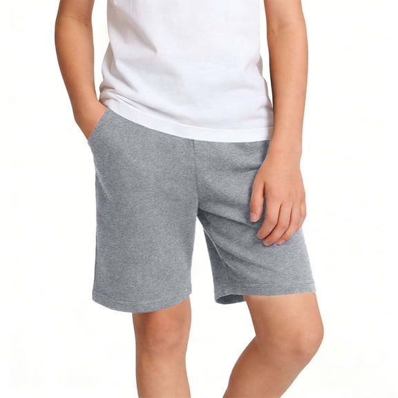 hoksml Boys Athletic Shorts Summer Elastic Waist Pockets Soft Knit Fabric Multi Color Play Shorts