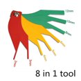 thumbnail image 2 of Hweilai 8-in-1 Thickness Gauge Measure Ruler Tool Automotive Brake Pad Feeler Lining, 2 of 7