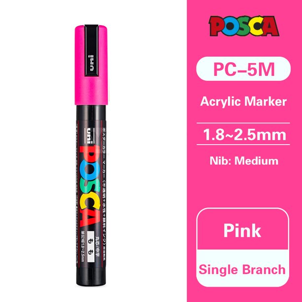 UNI Posca Pen Graffiti PC-1M 3M 5M Punta Media 0.7mm-2.5mm Arte Papelería Para Escuela/Oficina LYQ1