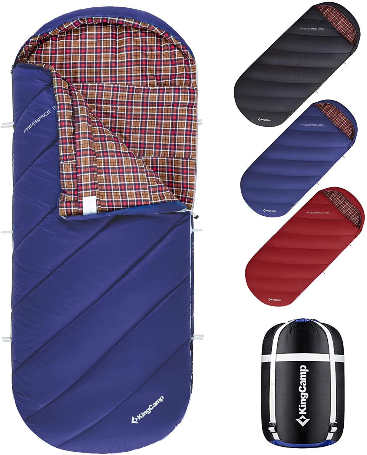 KingCamp XL Camping Sleeping Bags 3 Seasons Oversized Lightweight 100