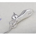 thumbnail image 5 of Colliers pour Femmes Amoureuse des Chats Clavicule Pendentif en Argent, 5 of 5