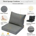 thumbnail image 3 of Ovios Back and Seat Cushion Set for Outdoor Furniture, 2-Piece Replacement Cushions for Deep Seating Patio Chair, Outside Pads for Porch, Deck and Garden Seats, 3 of 6