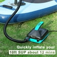thumbnail image 5 of 20PSI High Pressure SUP Air Pump, Dual Stage Inflation & Deflation Function Paddle Board Pump, 12V DC Car Connector, for Inflatable Stand Up Paddle Boards, Boats, 5 of 7