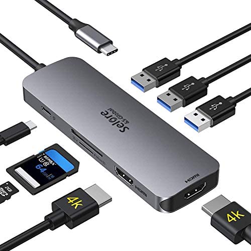 USB C to Dual HDMI Adapter,USB C 