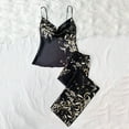 thumbnail image 2 of Tnhcen Women's Satin Floral Print Sleepwear Set Tank Top + Pants Ultra-Smooth & Comfy S-XL Sizes for Home Wear, 2 of 7