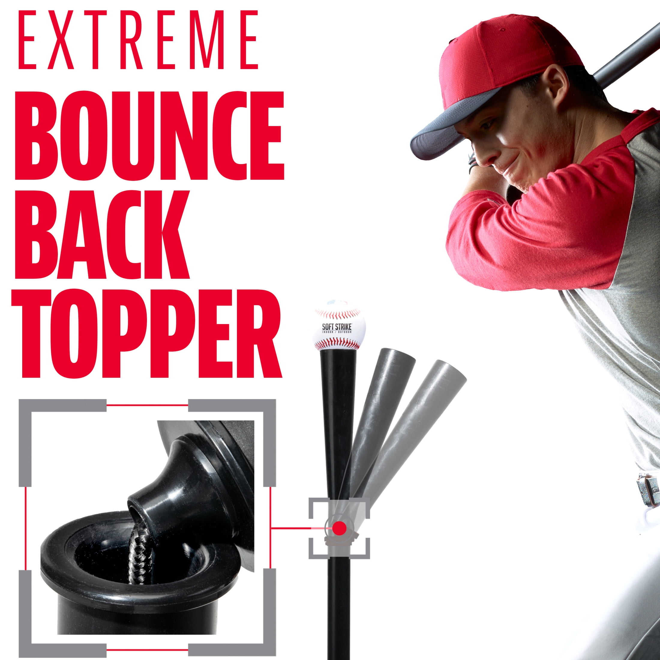 Franklin Sports MLB Flex Top Pro Adjustable Batting Tee for Kids