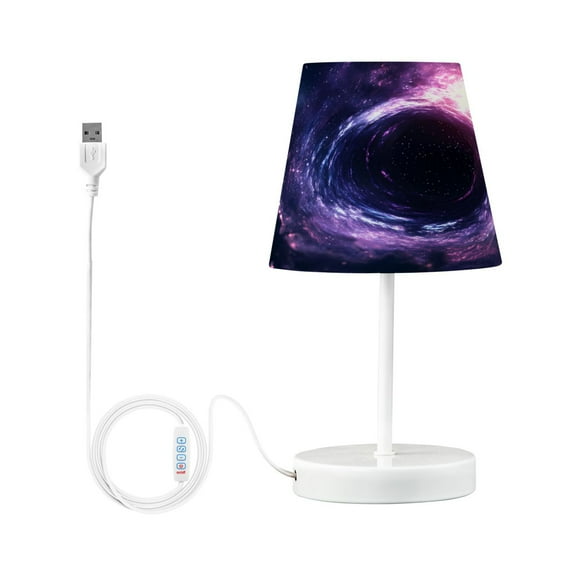 Black Hole and Purple Nebula Desk Lamp LED Table Nightstand Lamps with 3 Color Temperatures for Home Bedroom Living Room Decor 6x11
