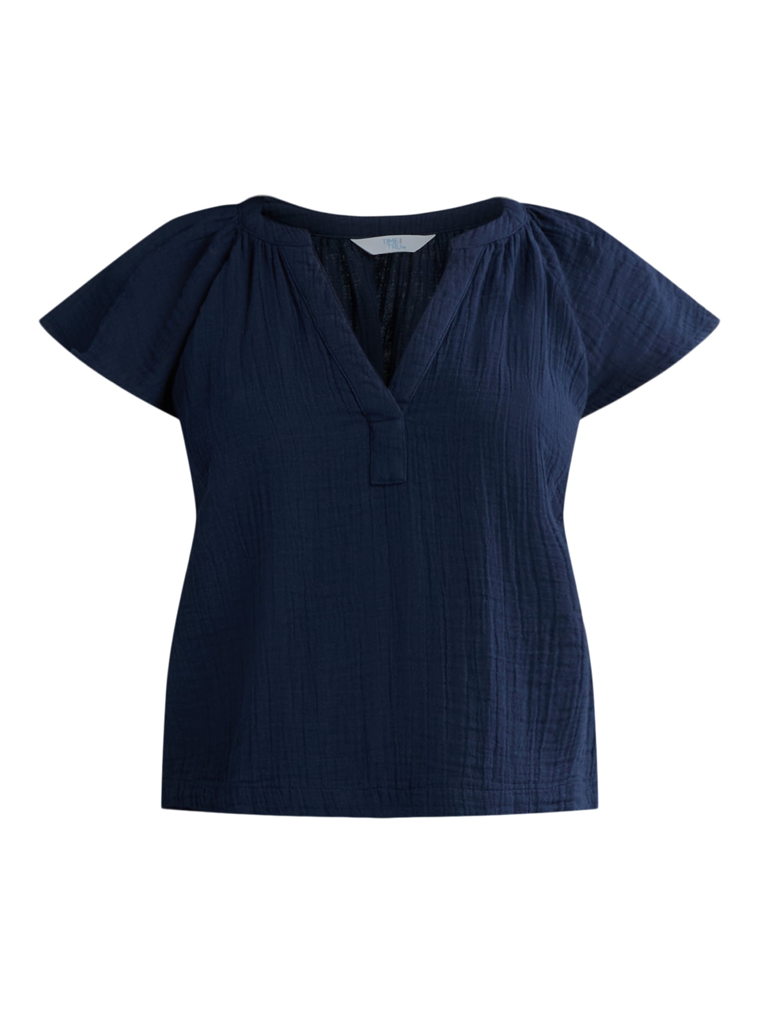Time and Tru Women's Double Cloth Short Set, Sizes XS-XXXL