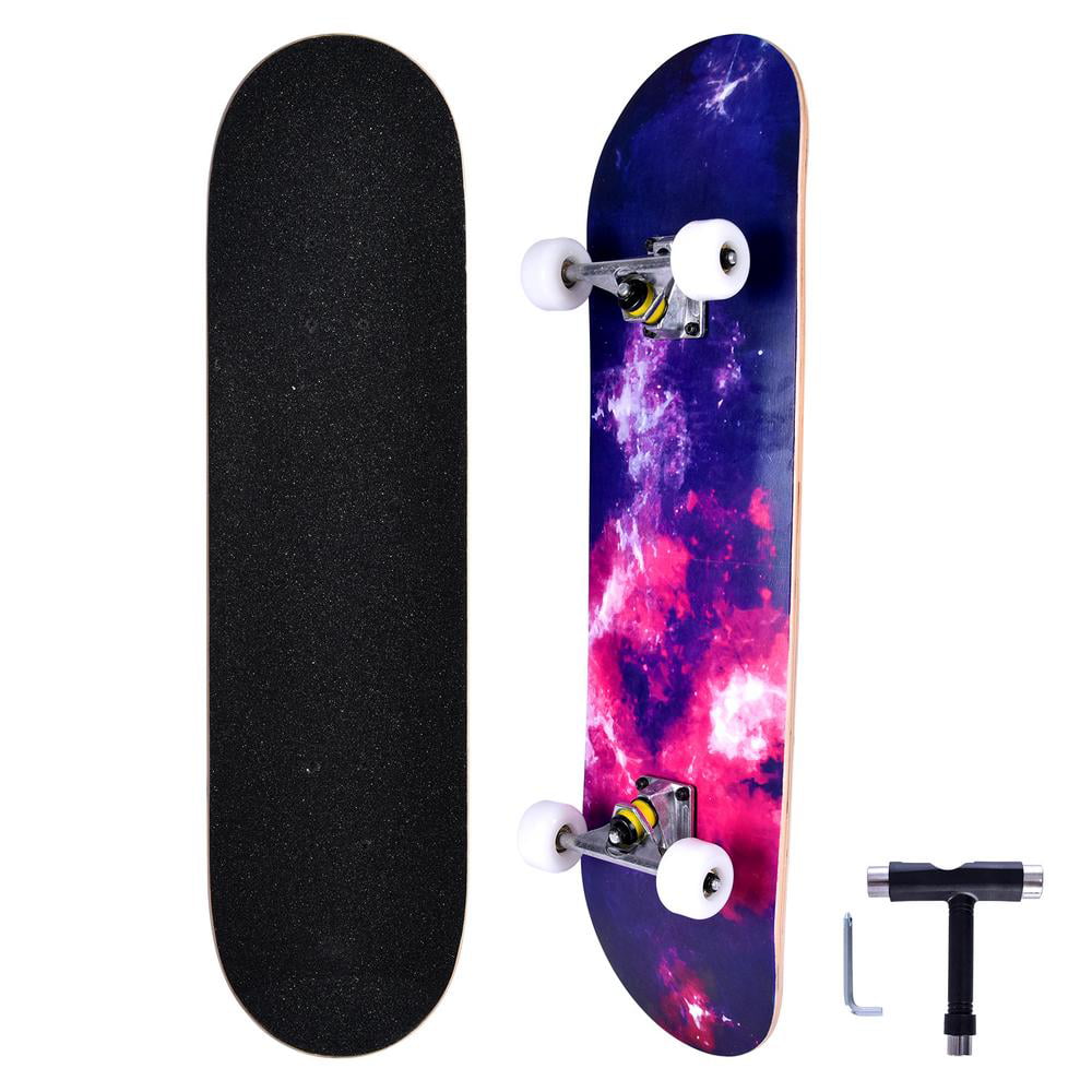 31'' Kids Adult Skateboard Complete 7 Ply Maple Board Beginner To Pro Outdoor 
