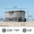 thumbnail image 4 of Ninja FrostVault 65qt Wheeled Cooler with Dry Zone, Slate Gray - FB265GY, 4 of 13