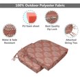 thumbnail image 4 of Vargottam Non Slip DiningChairCushionU-ShapedPrinted Indoor/OutdoorChairPadsHome Decor Reversible & Machine Washable DiningChairPad With String Ties - Set Of 2-Dark Peach, 4 of 8