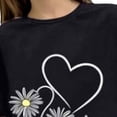 thumbnail image 4 of Girls Two Piece Outfits Summer 2 Piece Teen Girls Summer Outfits Kids Heart Applique Baggy Short Sleeve T-Shirts Flare Pants Trendy Clothes Sets, 4 of 4