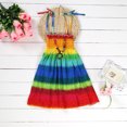 thumbnail image 2 of TAIAOJING Toddler Girls Floral Bohemian Dress Adjustable Spaghetti Strap Midi Dress Flowers Sleeveless Beach Straps Princess Dress 2-3 Years, 2 of 2