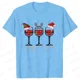 thumbnail image 1 of Camisetas navideñas de vino para mujer, ropa, camisetas divertidas de dibujos animados, camiseta de moda Kawaii, camisetas coreanas para mujer, camisetas navideñas para vino, 1 of 5