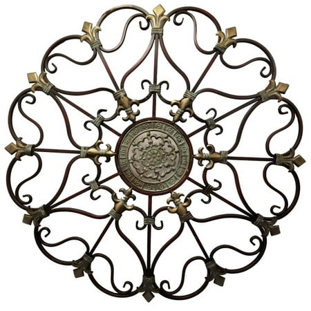 Fabulous Metal Wall Decor With Intricate Design Bronze Walmart