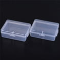 thumbnail image 1 of 2PCS Small Transparent Plastic Storage Box Clear Square Multipurpose Display Box, 1 of 6