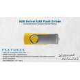 thumbnail image 2 of 6 Swivel USB Flash Drives Pack, 8GB - Pocket size, Long Data Retention - Yellow, 2 of 5