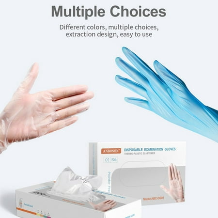 

100pcs Gloves Waterproof Mechanic Laboratory Work Household Cleaning Safety Disposable Synthetic Latex TPE Gloves
