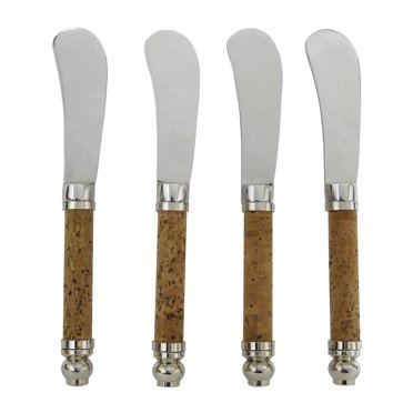 Set Of 2 Stainless Steel Spreaders With Hand-Painted Owl Handles - Wide Blade