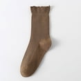 thumbnail image 1 of Granjero Gordo 10 pares de calcetines de algodón, finos, suaves, cómodos, transpirables, calcetines de negocios por encima del tobillo, casuales, café, 1 of 5