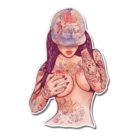 Sexy Chick Sticker - Sexy Tattoo Girl - Vinyl Sticker Waterproof Decal Sticker 5