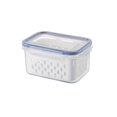thumbnail image 1 of Fruit Vegetable Storage Containers for Fridge 3 in 1 Produce Saver Storage Containers Large Organizer Bins with Lid & Colander for Salad Meet Storage, 1 of 1
