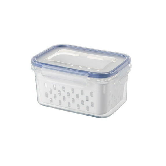 Fruit Vegetable Storage Containers for Fridge 3 in 1 Produce Saver Storage Containers Large Organizer Bins with Lid & Colander for Salad Meet Storage
