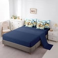 thumbnail image 3 of Erosebridal Highland Cow Bedding Sets Queen Size, White Groovy Comforter Sets with Sheets, Rustic Theme Decor, Reversible 7-Piece, 3 of 5