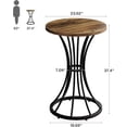 thumbnail image 3 of Round Bar Table, 37.4" H Bar Height Table with Curved Metal Base, High Top Cocktail Pub Stand, 3 of 6