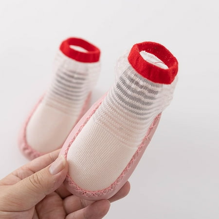 

Hunpta Toddler Shoes Infant Toddler Shoes Soft Sole Toddler Shoes Striped Hollow Breathable Non Slip Socks Socks Shoes