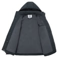 thumbnail image 6 of WenVen Men's Winter Coat Hooded Puffer Jacket Waterproof Insulated Jacket Charcoal XL, 6 of 12