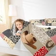 thumbnail image 4 of Feelyou Bohemian Western Cowgirl Full Size Comforter Sets, Western Cowboy Hat Bedding Comforter Set, Rustic Leopard Print Reversible Bedding Sets, Microfiber Bedroom Decor, 3-Piece, 4 of 8