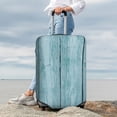 thumbnail image 7 of Vsdgher Turquoise Wooden1 Luggage Cover Suitcase Cover Protector Anti-scratch Suitcase cover Fits 18-32 Inch Luggage(No luggage included)-Small, 7 of 7
