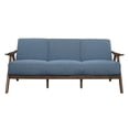 thumbnail image 1 of Topline Home Furnishings  Blue Fabric Sofa, 1 of 4