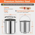 thumbnail image 2 of 84-Quart Stainless Steel Seafood Boil Pot with Basket and 36 inch Large Mixing Paddle,Crawfish, Crab, Lobster, Shrimp Boil Stockpot with Strainer,Turkey Fryer Pot,24 Gallon (36'' Paddle, 84 QT), 2 of 6
