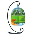 thumbnail image 4 of Piwvid Desk Glass Hanging Fish Bowl Tank with Stand Fish Homes Small Table Glass Fish Bowl Creative Vase Aquarium for Home Decoration with Black Stand, 4 of 7