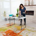 thumbnail image 4 of Peakform Table de Banquet Compacte Pliable en Deux pour Usage Intérieur Extérieur, 4 Pieds, Blanc, 4 of 12