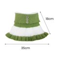 thumbnail image 6 of Eoperou Women Winter Scarf Fake High Collar Color Matching Ruffle Rhinestone Decor Knitted Elastic Warm Windproof Neck Protection Decorative Neck Warmer, 6 of 8