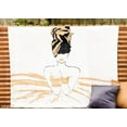 thumbnail image 4 of Pardon My Fro Oro White Sherpa Fleece Throw Blanket for Women, 50" x 60", 1- Piece, 4 of 5