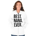thumbnail image 4 of Best Nana Ever Grandmother Grandma Womens Plus Size Graphic Zipper Hoodie Brisco Brands 2X, 4 of 5