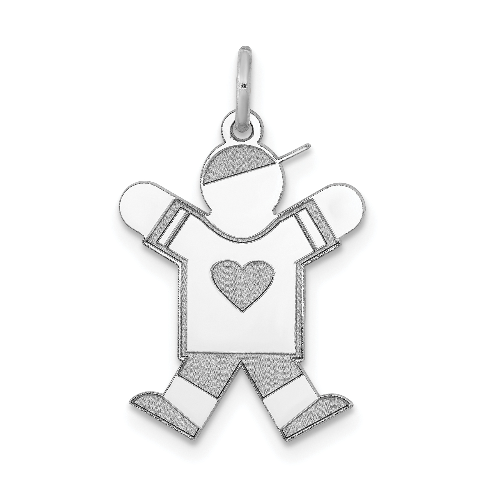 925 Sterling Silver Kid Charm Necklace Pendant Baby Fine Jewelry For
